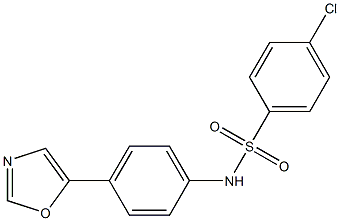 N1-[4-(1,3-oxazol-5-yl)phenyl]-4-chlorobenzene-1-sulfonamide,,结构式