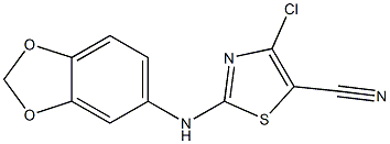 2-(1,3-benzodioxol-5-ylamino)-4-chloro-1,3-thiazole-5-carbonitrile Structure