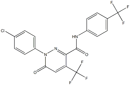 1-(4-chlorophenyl)-6-oxo-4-(trifluoromethyl)-N-[4-(trifluoromethyl)phenyl]-1,6-dihydro-3-pyridazinecarboxamide Structure