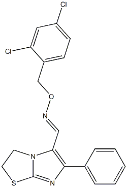 6-phenyl-2,3-dihydroimidazo[2,1-b][1,3]thiazole-5-carbaldehyde O-(2,4-dichlorobenzyl)oxime Structure