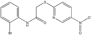 N-(2-bromophenyl)-2-[(5-nitro-2-pyridinyl)sulfanyl]acetamide Structure