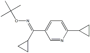 cyclopropyl(6-cyclopropyl-3-pyridinyl)methanone O-(tert-butyl)oxime 化学構造式