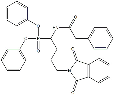 diphenyl {4-(1,3-dioxo-2,3-dihydro-1H-isoindol-2-yl)-1-[(2-phenylacetyl)ami no]butyl}phosphonate Structure