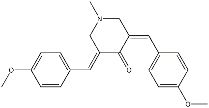 3,5-di(4-methoxybenzylidene)-1-methylpiperidin-4-one 结构式