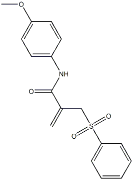 N-(4-methoxyphenyl)-2-[(phenylsulfonyl)methyl]acrylamide Struktur