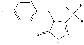 4-(4-fluorobenzyl)-5-(trifluoromethyl)-2,4-dihydro-3H-1,2,4-triazole-3-thione 结构式