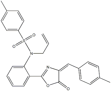 N1-allyl-N1-{2-[4-(4-methylbenzylidene)-5-oxo-4,5-dihydro-1,3-oxazol-2-yl]phenyl}-4-methylbenzene-1-sulfonamide Struktur