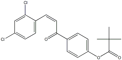 4-[(Z)-3-(2,4-dichlorophenyl)-2-propenoyl]phenyl pivalate 化学構造式