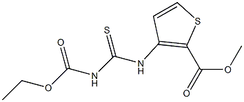methyl 3-({[(ethoxycarbonyl)amino]carbothioyl}amino)thiophene-2-carboxylate 化学構造式
