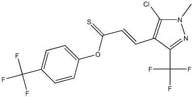 4-(trifluoromethyl)phenyl 3-[5-chloro-1-methyl-3-(trifluoromethyl)-1H-pyrazol-4-yl]prop-2-enethioate|