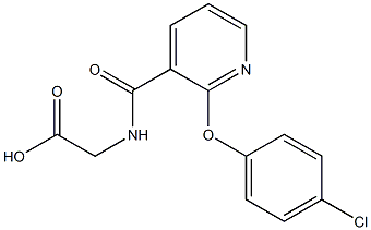 2-({[2-(4-chlorophenoxy)-3-pyridyl]carbonyl}amino)acetic acid,,结构式