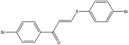 1-(4-bromophenyl)-3-[(4-bromophenyl)thio]prop-2-en-1-one Structure