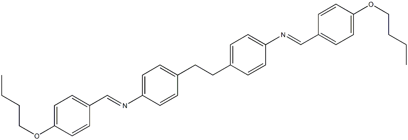 N1-(4-butoxybenzylidene)-4-{4-[(4-butoxybenzylidene)amino]phenethyl}aniline,,结构式