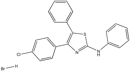 N2,5-diphenyl-4-(4-chlorophenyl)-1,3-thiazol-2-amine hydrobromide Struktur