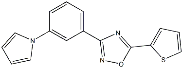 3-[3-(1H-pyrrol-1-yl)phenyl]-5-(2-thienyl)-1,2,4-oxadiazole 结构式