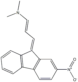 N1,N1-dimethyl-3-(2-nitro-9H-fluoren-9-yliden)prop-1-en-1-amine 化学構造式