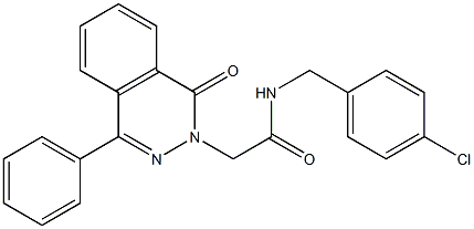 N-(4-chlorobenzyl)-2-[1-oxo-4-phenyl-2(1H)-phthalazinyl]acetamide Structure