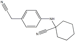 1-[4-(cyanomethyl)anilino]cyclohexane-1-carbonitrile 结构式