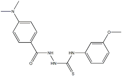 N1-(3-methoxyphenyl)-2-[4-(dimethylamino)benzoyl]hydrazine-1-carbothioamide Structure