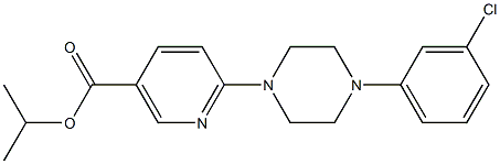 isopropyl 6-[4-(3-chlorophenyl)piperazino]nicotinate 结构式