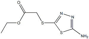 ethyl 2-[(5-amino-1,3,4-thiadiazol-2-yl)sulfanyl]acetate 化学構造式