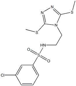 N1-{2-[3,5-di(methylthio)-4H-1,2,4-triazol-4-yl]ethyl}-3-chlorobenzene-1-sulfonamide