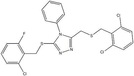 3-[(2-chloro-6-fluorobenzyl)sulfanyl]-5-{[(2,6-dichlorobenzyl)sulfanyl]methyl}-4-phenyl-4H-1,2,4-triazole|