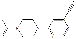 2-(4-acetylpiperazin-1-yl)isonicotinonitrile,,结构式