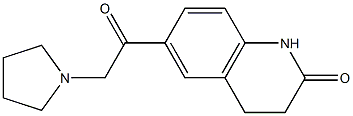 6-(2-tetrahydro-1H-pyrrol-1-ylacetyl)-1,2,3,4-tetrahydroquinolin-2-one Structure