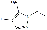 4-iodo-1-isopropyl-1H-pyrazol-5-amine,,结构式