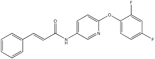 N1-[6-(2,4-difluorophenoxy)-3-pyridyl]-3-phenylacrylamide Structure