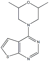 2,6-dimethyl-4-thieno[2,3-d]pyrimidin-4-ylmorpholine 结构式