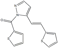 2-thienyl{5-[2-(2-thienyl)vinyl]-1H-pyrazol-1-yl}methanone Structure