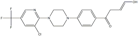 [3-(4-{4-[3-chloro-5-(trifluoromethyl)-2-pyridinyl]piperazino}phenyl)-3-oxopropylidene](methyl)ammoniumolate Structure