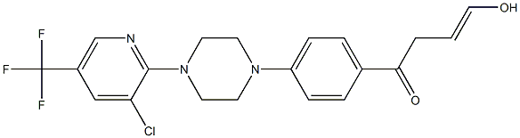 [3-(4-{4-[3-chloro-5-(trifluoromethyl)-2-pyridinyl]piperazino}phenyl)-3-oxopropylidene](methyl)ammoniumolate,,结构式