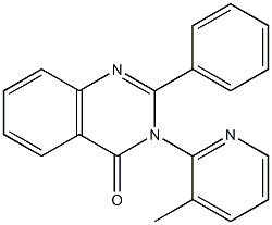 3-(3-methyl-2-pyridyl)-2-phenyl-3,4-dihydroquinazolin-4-one 化学構造式