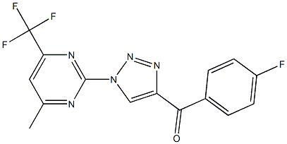 (4-fluorophenyl){1-[4-methyl-6-(trifluoromethyl)-2-pyrimidinyl]-1H-1,2,3-triazol-4-yl}methanone|