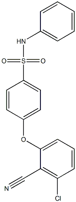 N1-phenyl-4-(3-chloro-2-cyanophenoxy)benzene-1-sulfonamide,,结构式