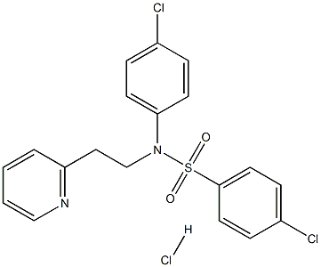 N1-(4-chlorophenyl)-N1-[2-(2-pyridyl)ethyl]-4-chlorobenzene-1-sulfonamide hydrochloride Struktur