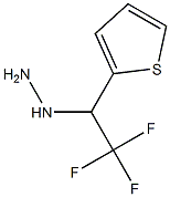 (2,2,2-trifluoro-1-(thiophen-2-yl)ethyl)hydrazine 化学構造式