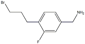 (4-(3-bromopropyl)-3-fluorophenyl)methanamine Structure