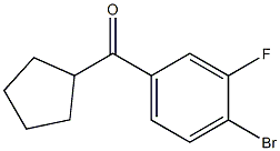 (4-bromo-3-fluorophenyl)(cyclopentyl)methanone,,结构式