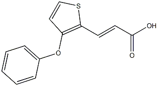 (E)-3-(3-phenoxythiophen-2-yl)acrylic acid 结构式