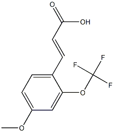 (E)-3-(4-methoxy-2-(trifluoromethoxy)phenyl)acrylic acid,,结构式