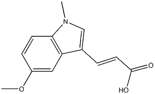 (E)-3-(5-methoxy-1-methyl-1H-indol-3-yl)acrylic acid Struktur