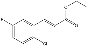 (E)-ethyl 3-(2-chloro-5-fluorophenyl)acrylate,,结构式