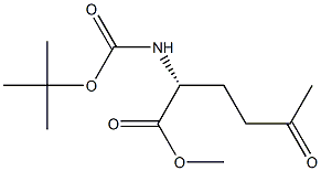 (R)-methyl 2-(tert-butoxycarbonylamino)-5-oxohexanoate Struktur