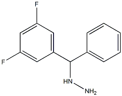 1-((3,5-difluorophenyl)(phenyl)methyl)hydrazine Struktur