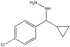 1-((4-chlorophenyl)(cyclopropyl)methyl)hydrazine Structure