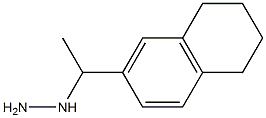 1-(1-(1,2,3,4-tetrahydronaphthalen-7-yl)ethyl)hydrazine Struktur